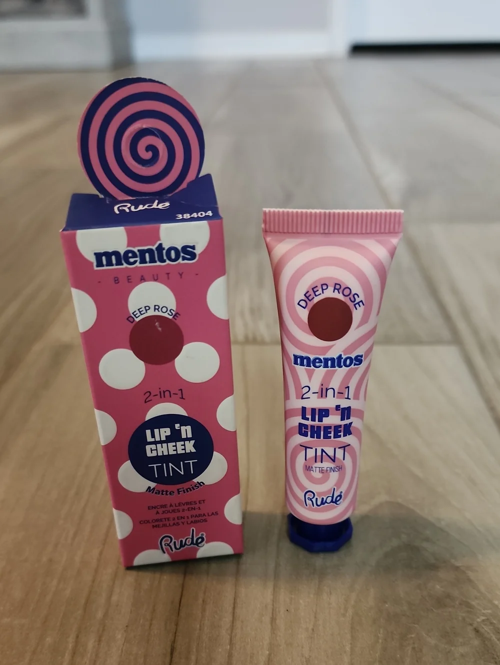 NWT Rude Cosmetics Mebtos 2 In 1 Lip & Cheek Tint- Deep Rose